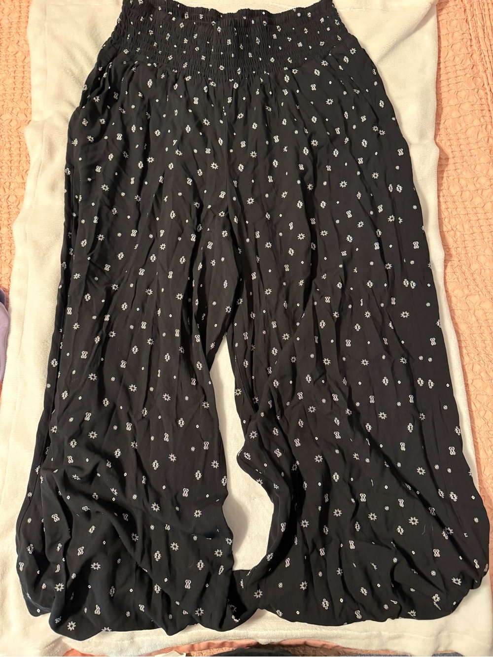 torrid Black Wide-Leg Printed Palazzo Pants